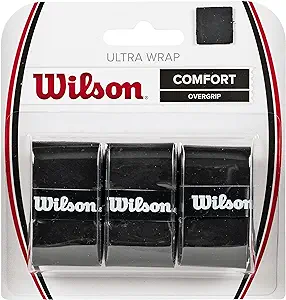 Wilson Sporting Goods Ultra Wrap Tennis Overgrip (3-Pack), Black