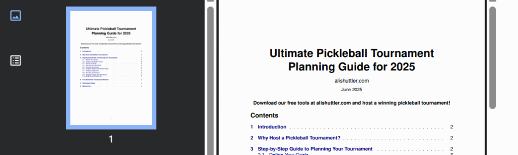 Ultimate Pickleball Tournament Planning Guide