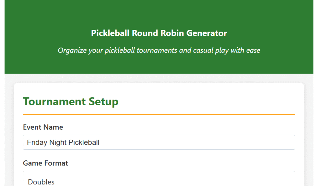 Best Pickleball Round Robin Generator