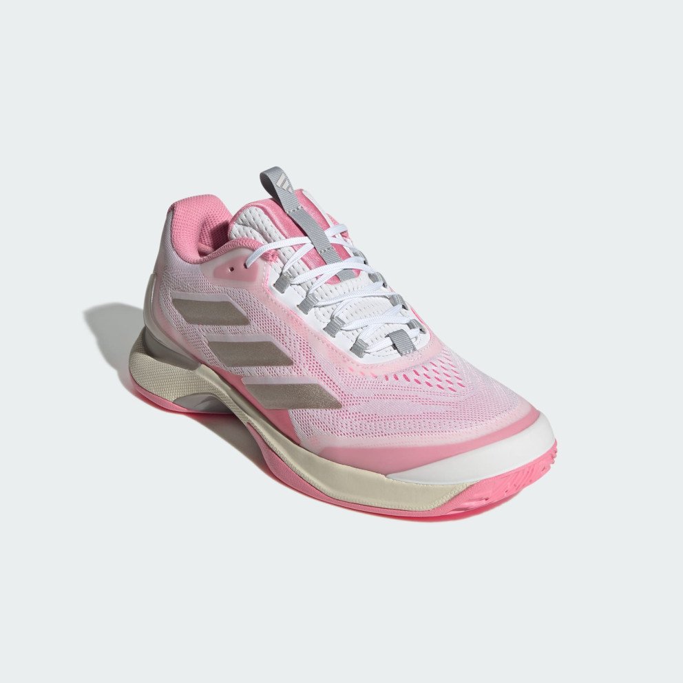 adidas Avacourt 2 women's tennis shoe in a light colourway, side view