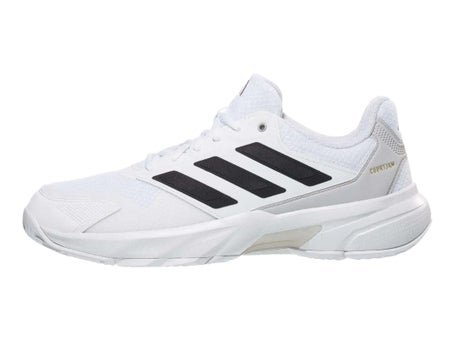 adidas CourtJam Control 3 beginner tennis shoe with Bounce cushioning, a Torsion System shank and Adiwear outsole