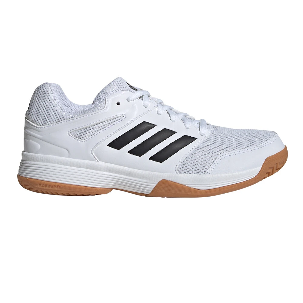 adidas Speedcourt women's indoor court shoes in cloud white, black and gum