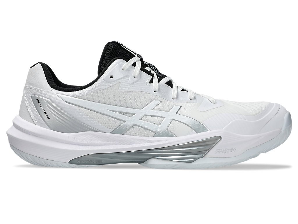 ASICS Sky Elite FF 3 indoor flagship shoe in white with Energy Lock upper