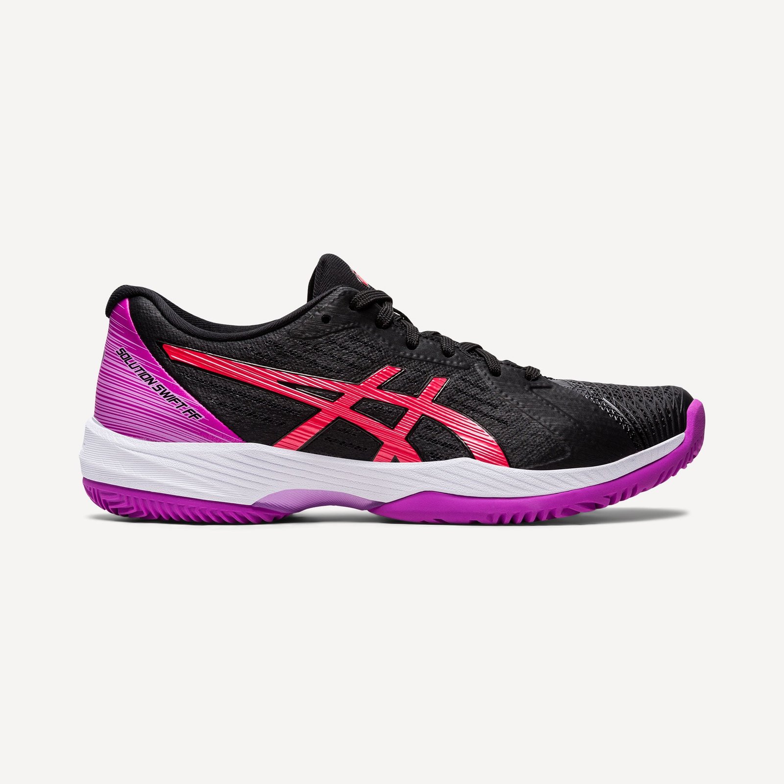 ASICS Solution Swift FF Padel women's shoe in black, side view