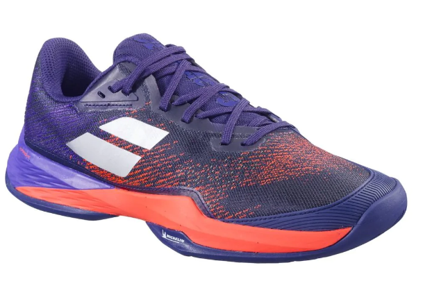 Babolat Jet Mach 3 all court shoe in blue with a Matryx EVO upper and Michelin outsole