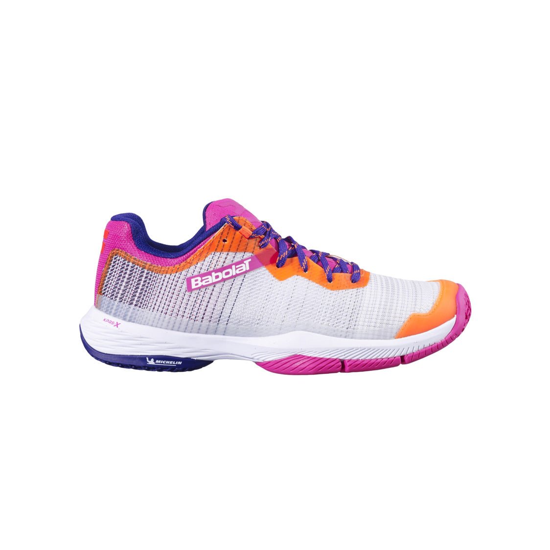 Babolat Jet Ritma women's padel shoe in a light colourway, side view
