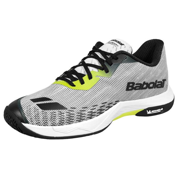 Babolat Shadow Spirit 2 men's indoor court shoe in white and lime