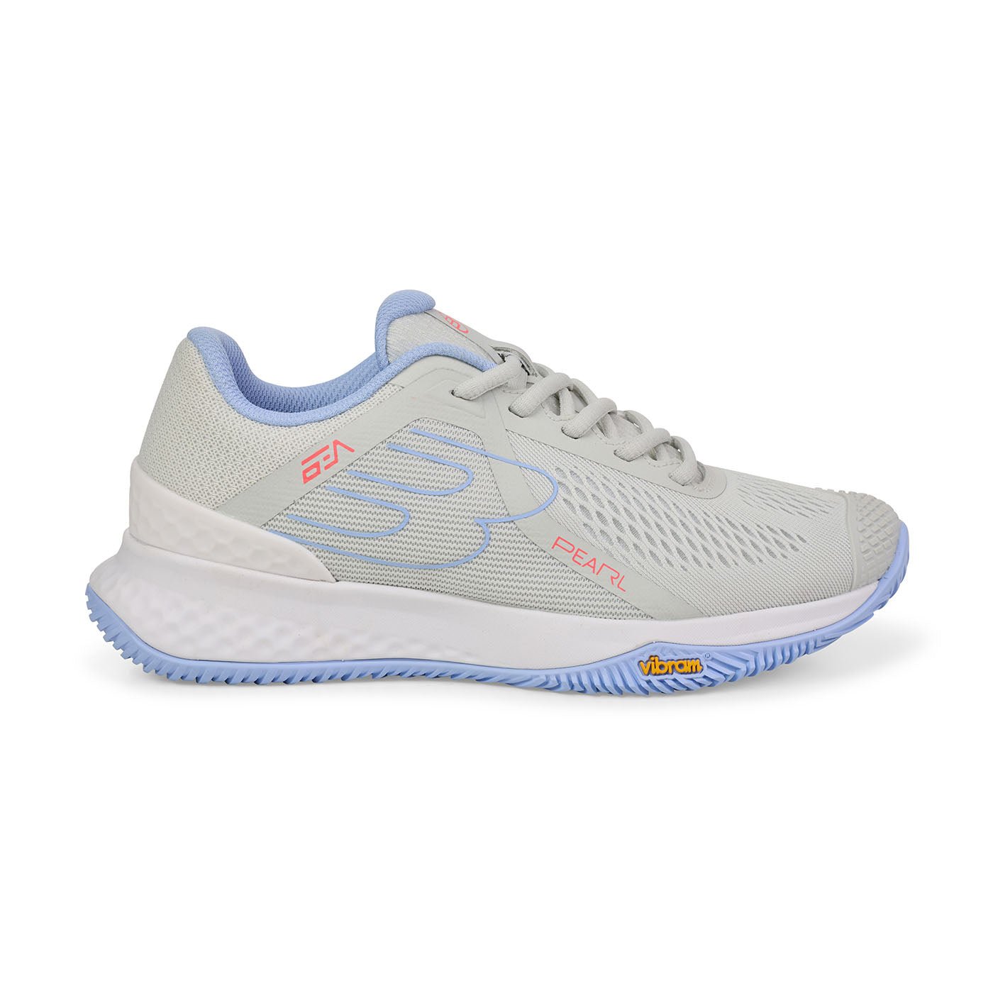 Bullpadel Pearl Vibram women's padel shoe in grey, side view
