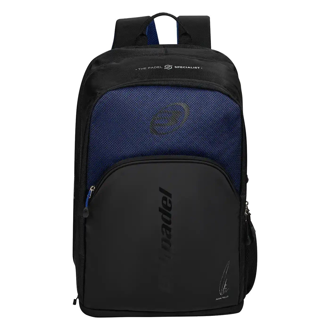 Bullpadel Vertex Geo backpack in blue and black with thermal racket compartment