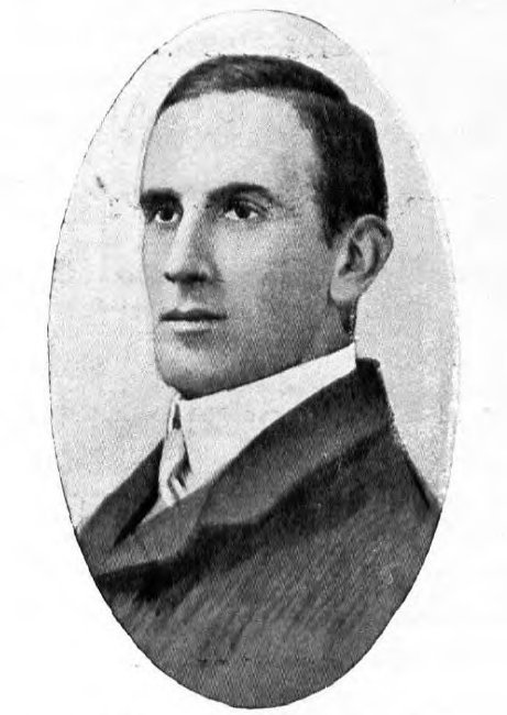 Archive photograph of Australian tennis champion Rodney Heath on court in the early twentieth century
