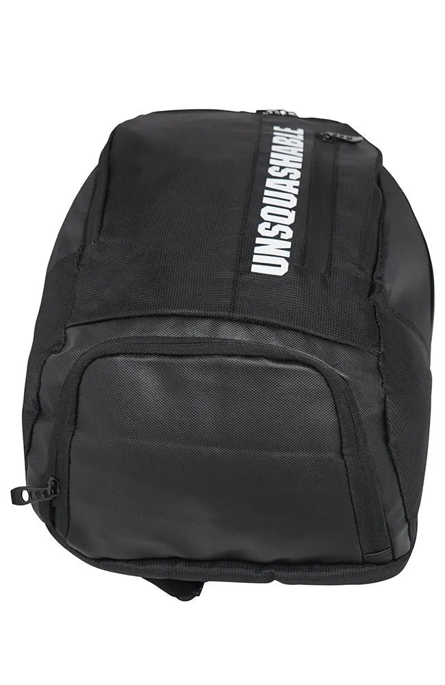 Integrated shoe compartment on the Unsquashable Tour-Tec Pro squash backpack