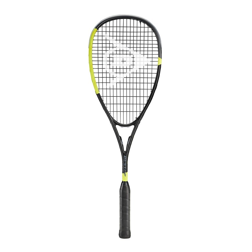 Dunlop Blackstorm Graphite squash racket with traditional head shape