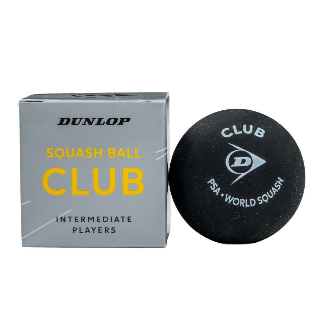 Dunlop Competition squash ball — single ball pack of the single yellow dot club ball, now also sold as Dunlop CLUB