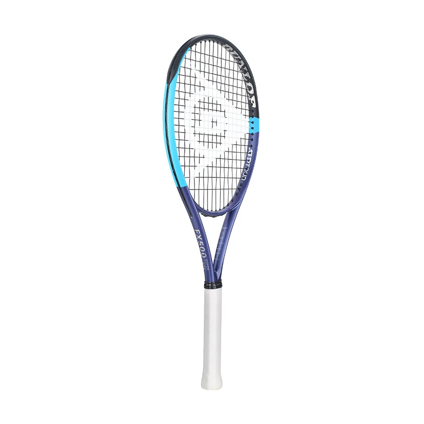 Dunlop FX 500 Super Lite tennis racket in violet and black
