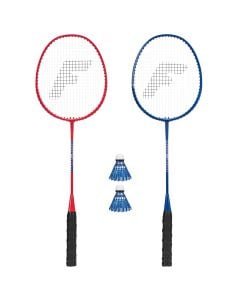 Franklin Sports 2-Player Badminton Racket Set with two rackets and two shuttlecocks