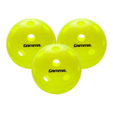 Gamma Photon Indoor pickleball in bright optic green with 26 holes