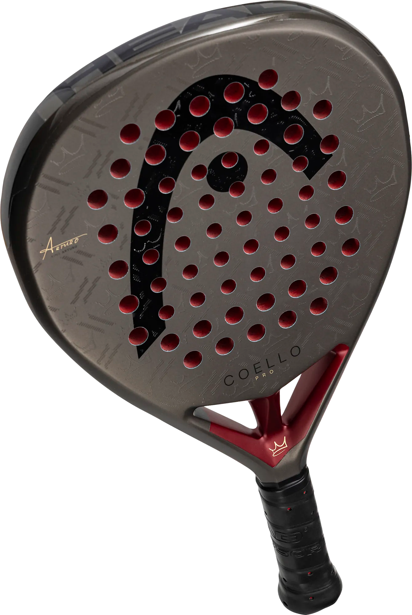 Head Coello Pro diamond padel racket — head-heavy power shape example