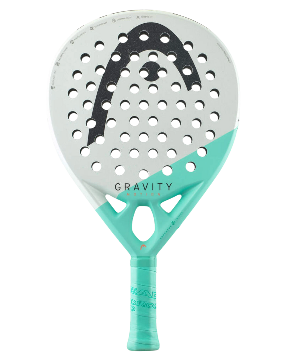 HEAD Gravity Motion padel racket — round shape, 355g low-balance control racket