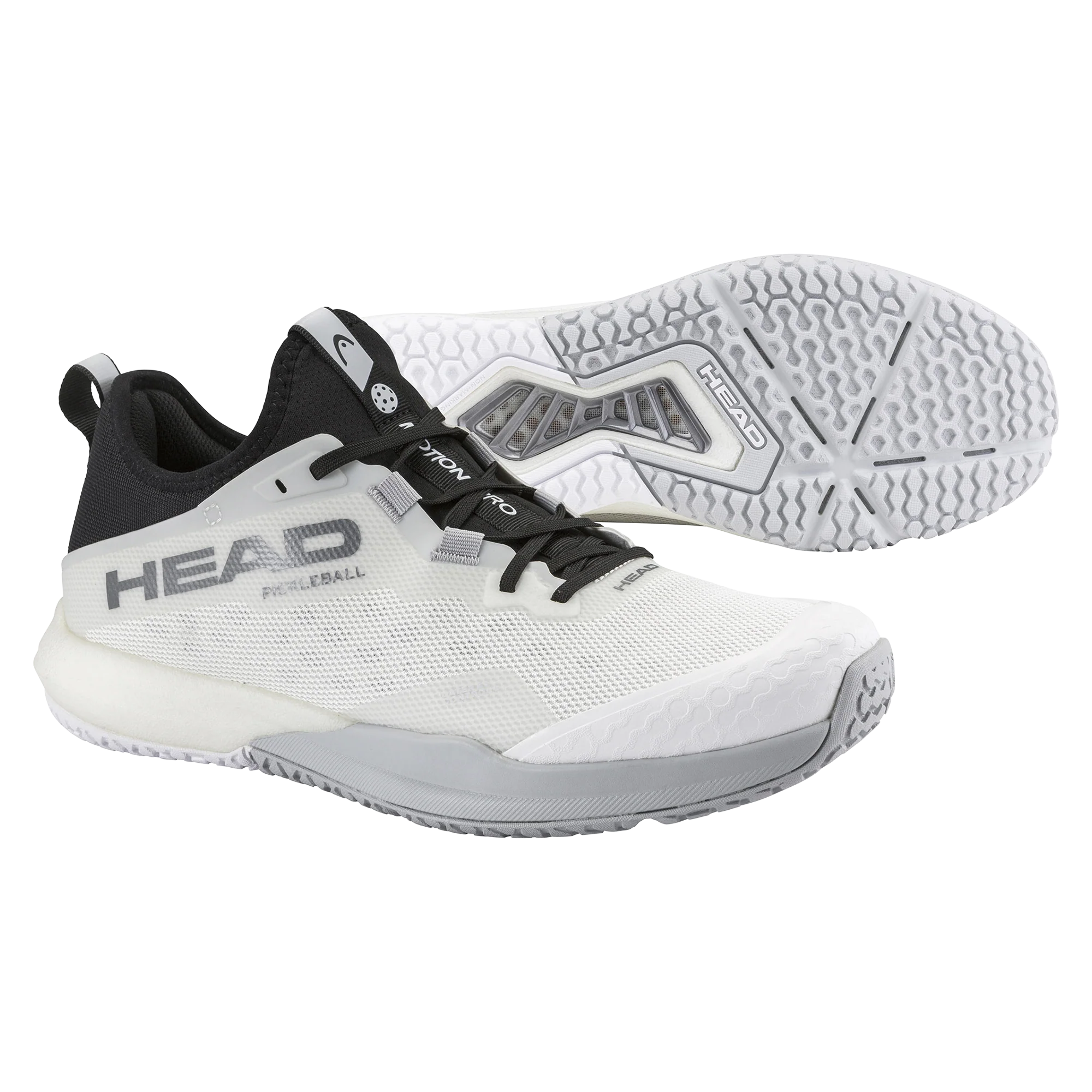 HEAD Motion Pro pickleball shoe with lockdown lacing strap and reinforced sidewall