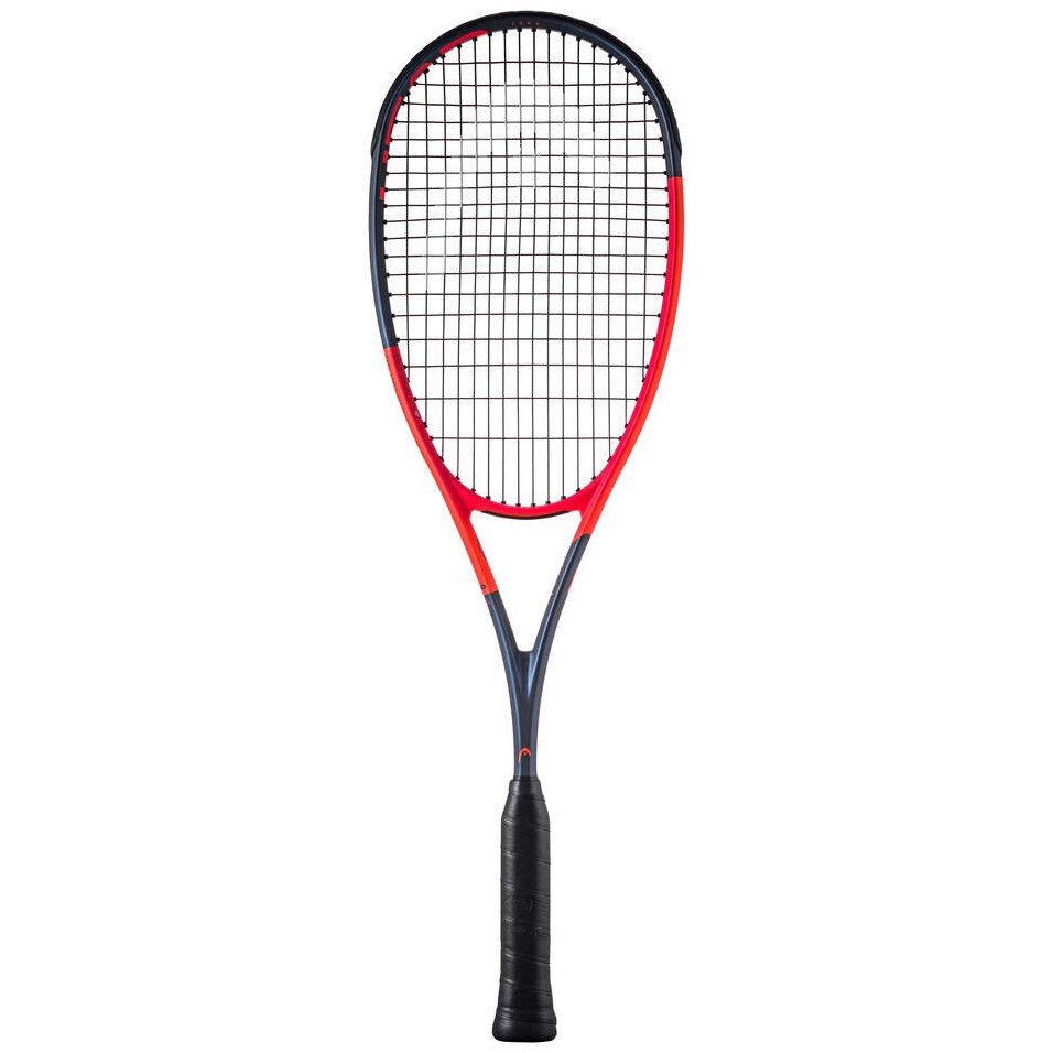 HEAD Radical 135 X squash racket with orange and transparent carbon design