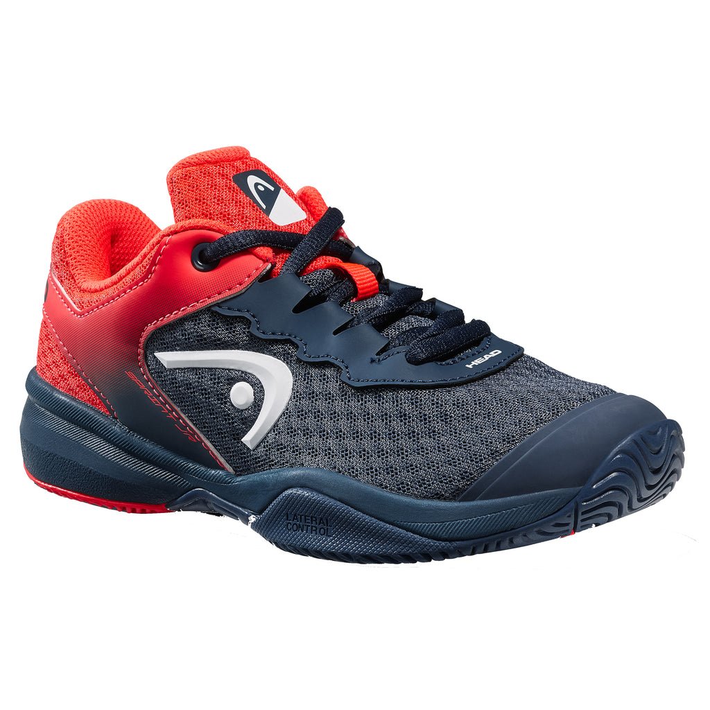 HEAD Sprint 3.0 Junior court shoe in midnight navy and neon red