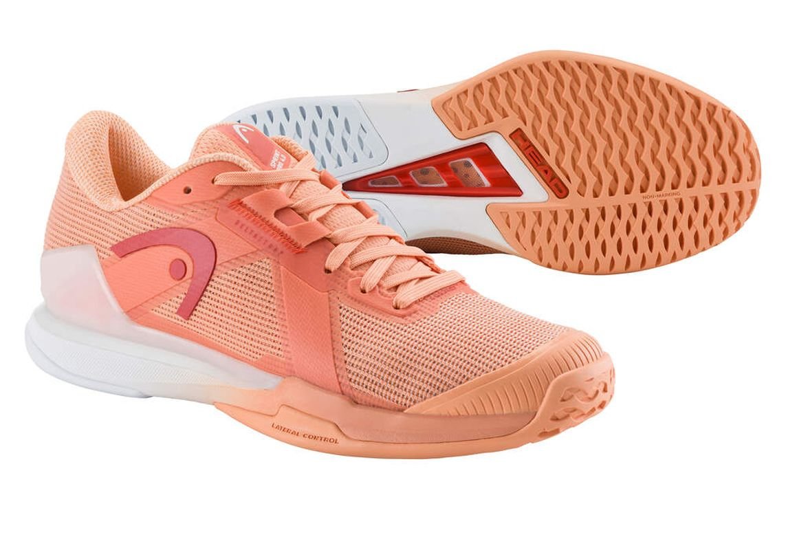 HEAD Sprint Pro 4.0 women's tennis shoe in light blue, side view