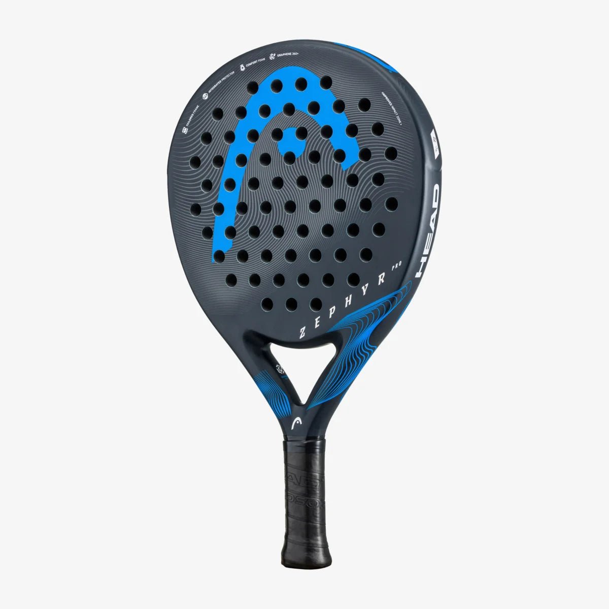 HEAD Zephyr Pro padel racket — round shape fiberglass comfort racket