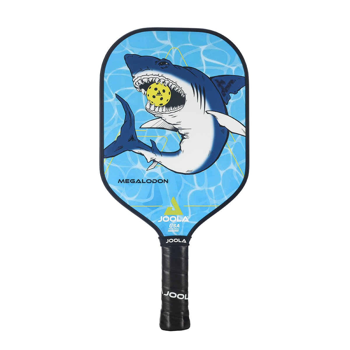 JOOLA Megalodon Junior pickleball paddle with shark design