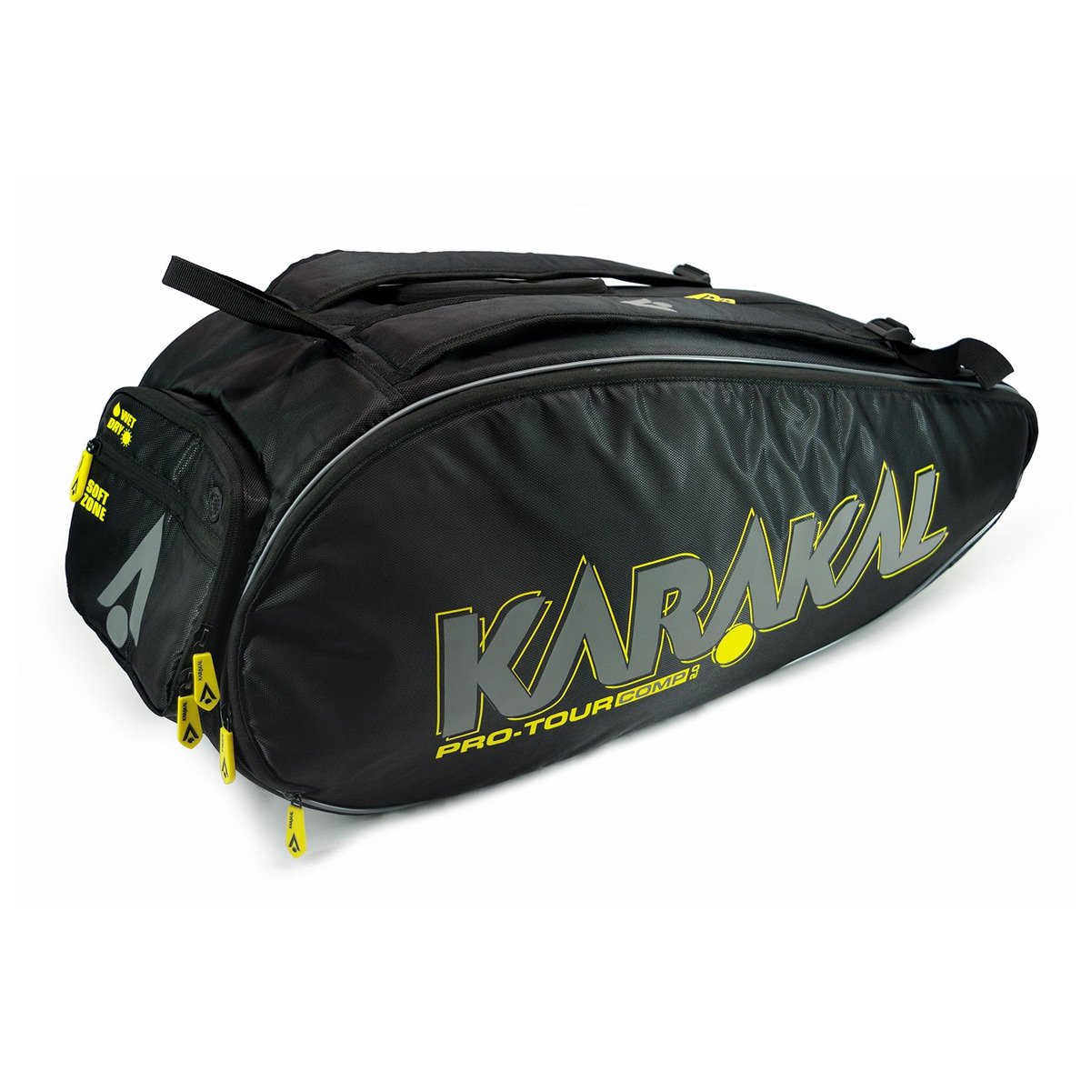 Karakal Pro Tour Competition 9 racket squash bag in black