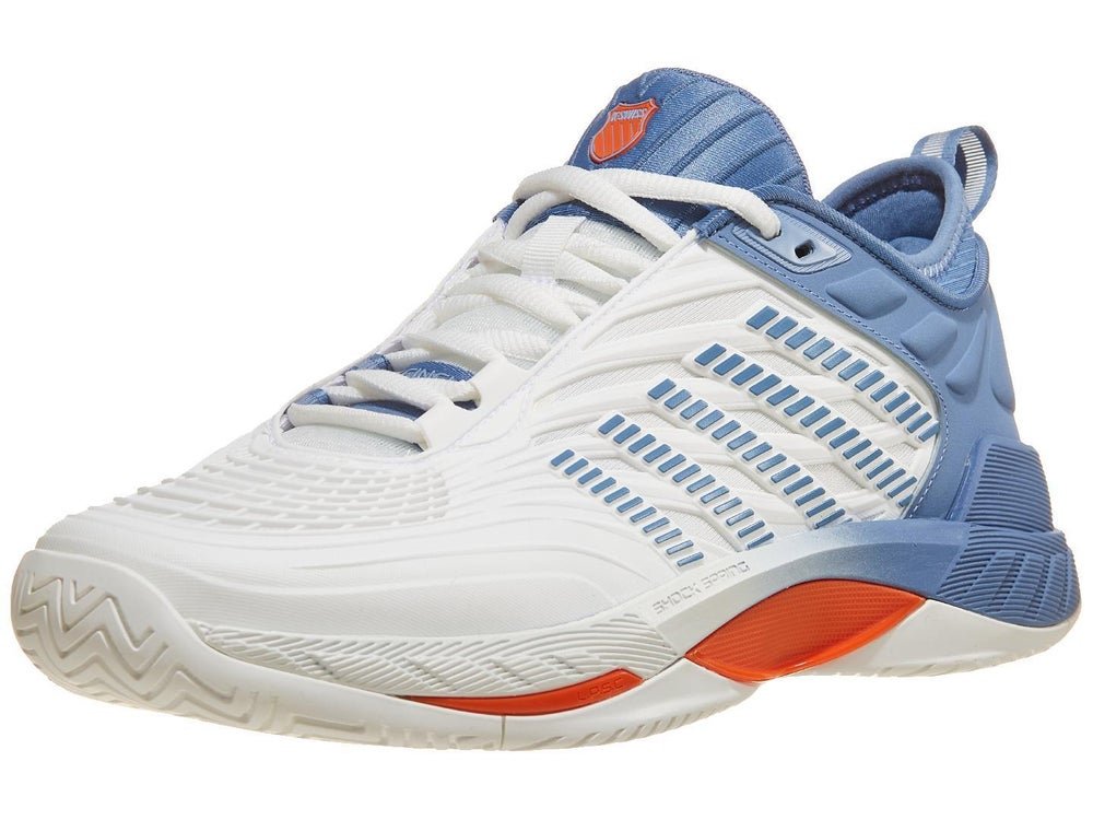 K-Swiss Hypercourt Supreme 2 tennis shoe in white with DuraWrap X upper and DragGuard 7.0 outsole