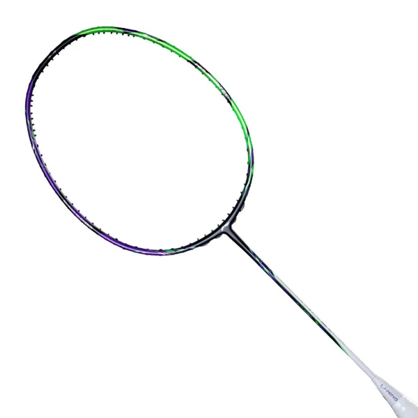 Li-Ning Halbertec 9000 badminton racket in green and purple