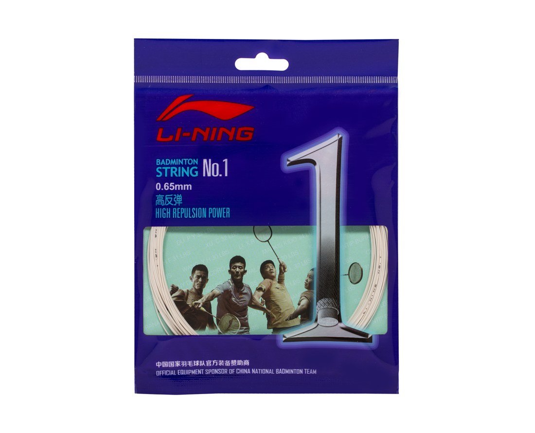 Li-Ning No.1 badminton string packet — 0.65 mm high repulsion power string