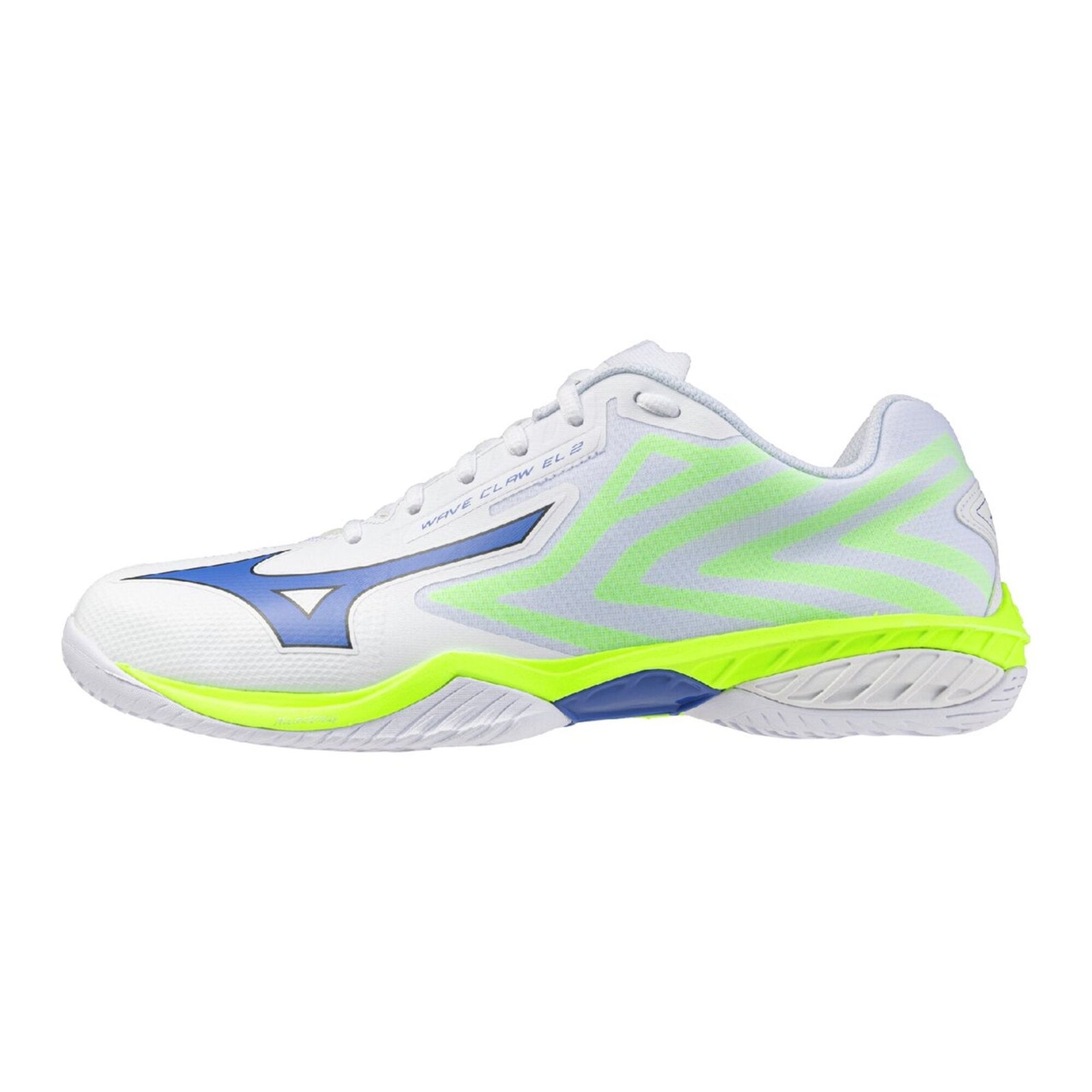 Mizuno Wave Claw EL 2 badminton shoe, the wide E-fit lightweight model in Mizuno's Wave Claw series