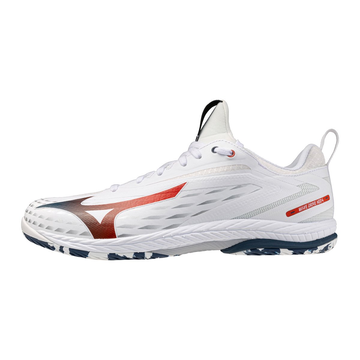 Mizuno Wave Drive Neo 4 table tennis shoe in the Drive family's lightweight low-profile build