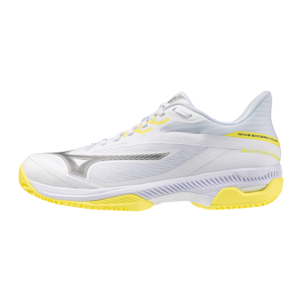 Mizuno Wave Exceed Court Padel shoe with ENERZY forefoot cushioning and two-colour mesh upper