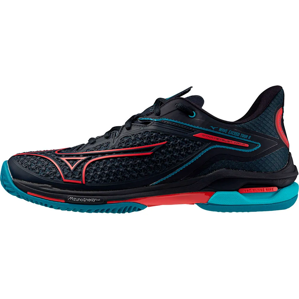 Mizuno Wave Exceed Tour 6 padel shoe with 3D-SOLID upper and Wave Plate midsole