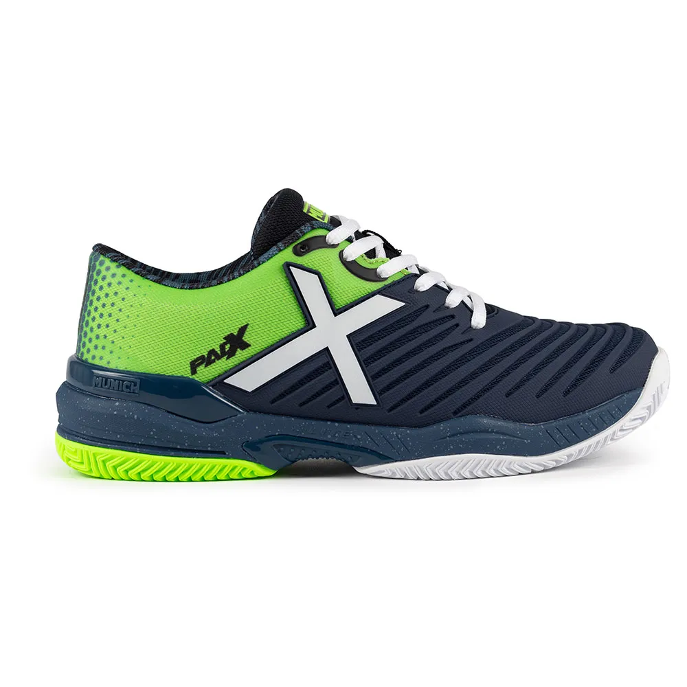 Munich Padx padel shoe with Grip Line double herringbone outsole and forefoot pivot circles