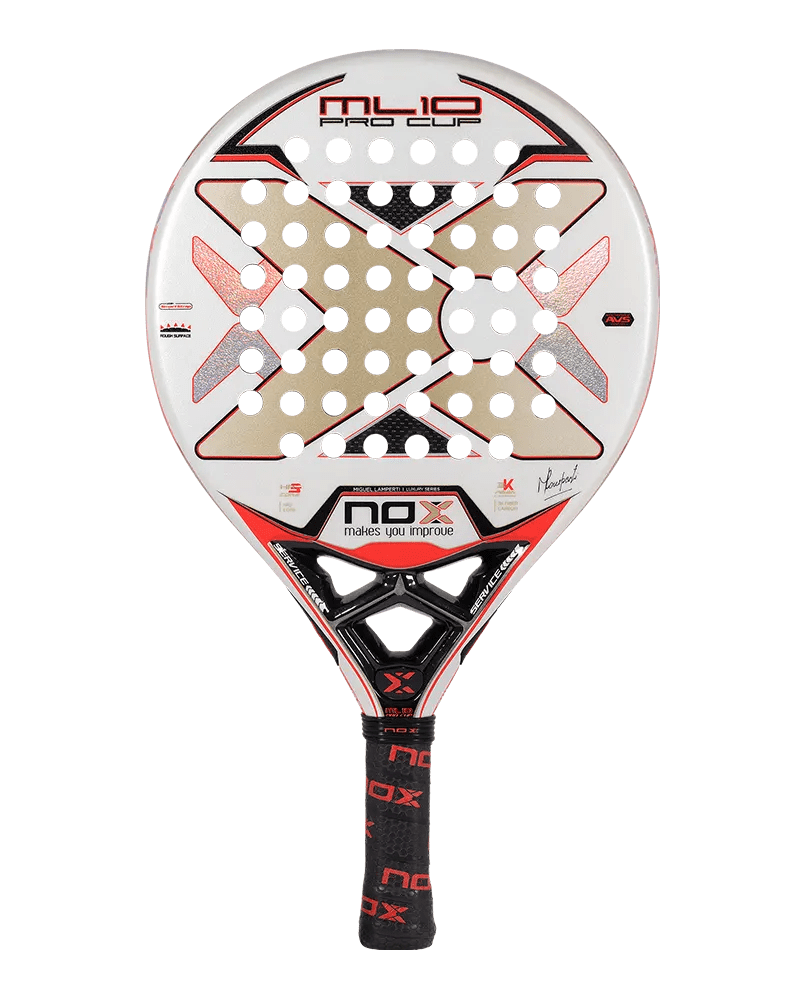 Nox ML10 Pro Cup Luxury padel racket — round Miguel Lamperti control racket