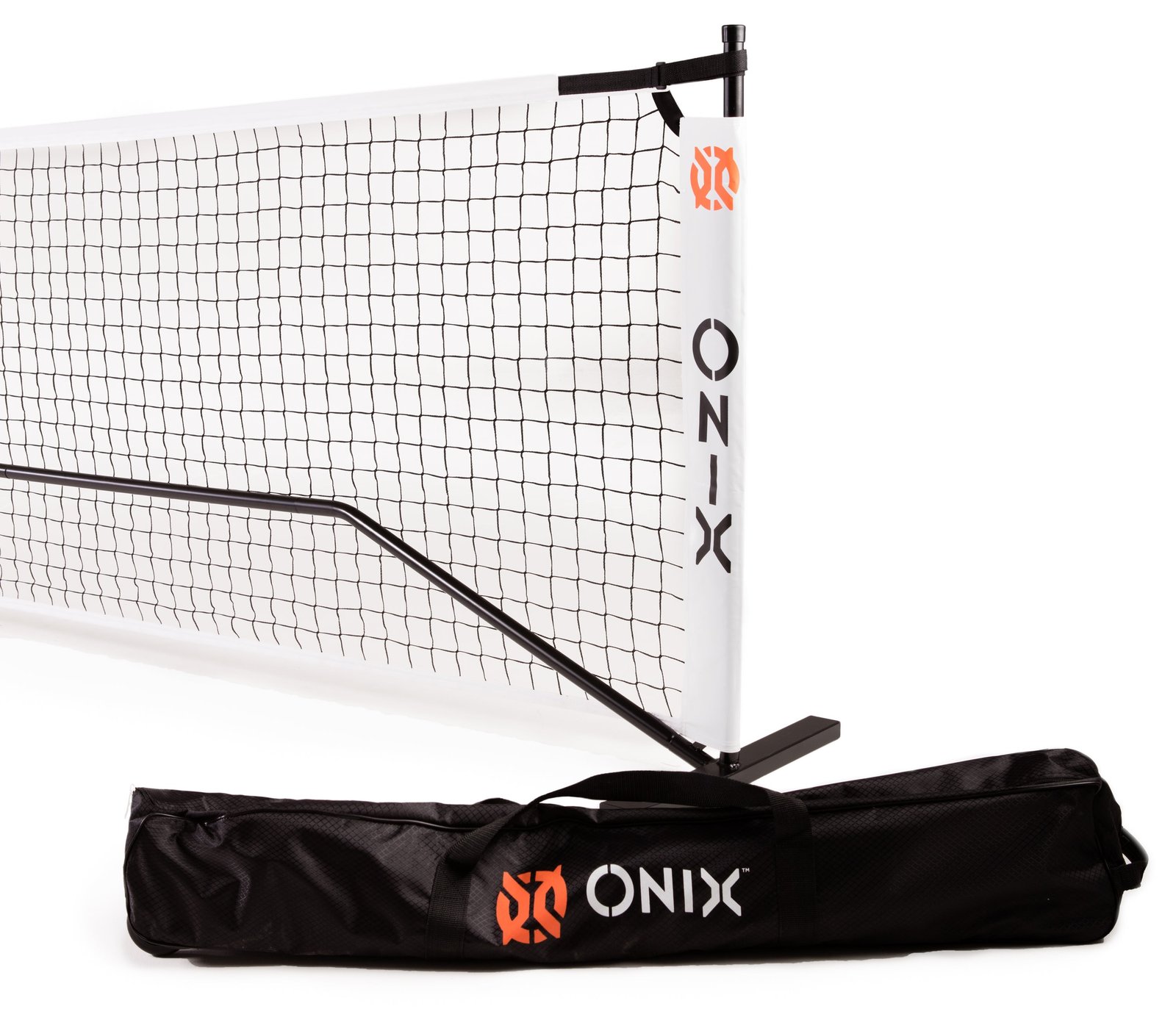 Onix portable pickleball net system with interlocking steel frame