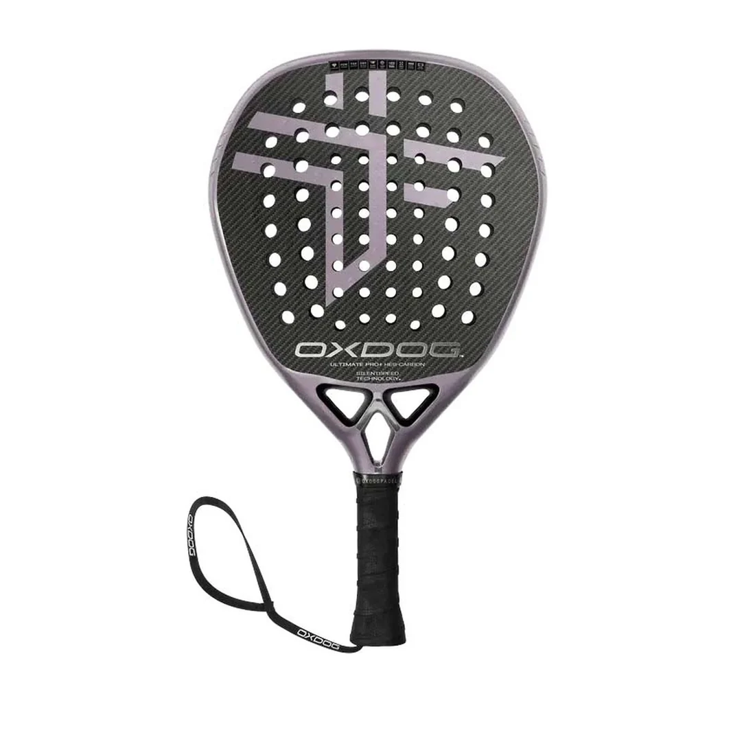 Oxdog Ultimate Pro+ padel racket — diamond power racket with HES-Carbon construction and hard EVA core