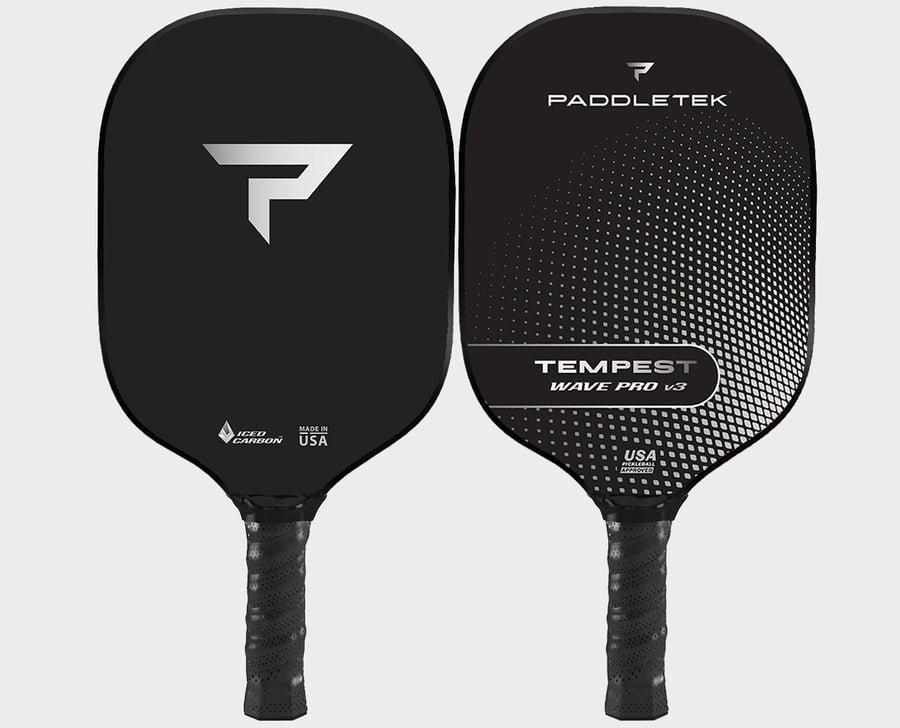 Paddletek Tempest Wave Pro v3 pickleball paddle with ICED carbon fiber face