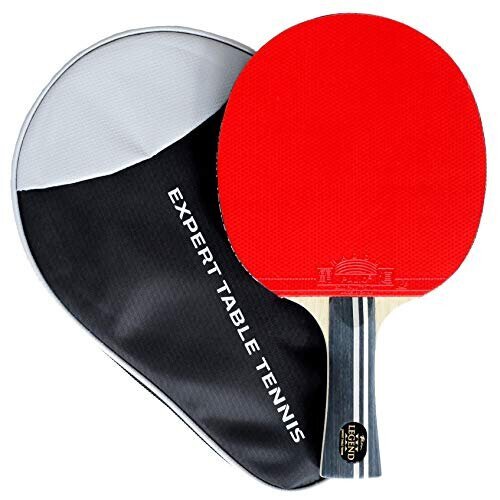 Palio Legend 3.0 table tennis bat with case — Hadou rubbers on a harder all-wood blade