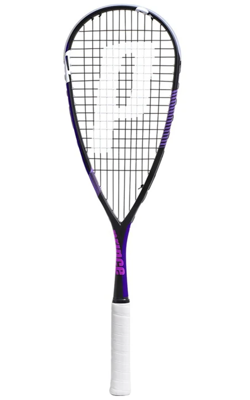 Prince Axel Response 450 squash racket in purple and black — full-graphite all-rounder