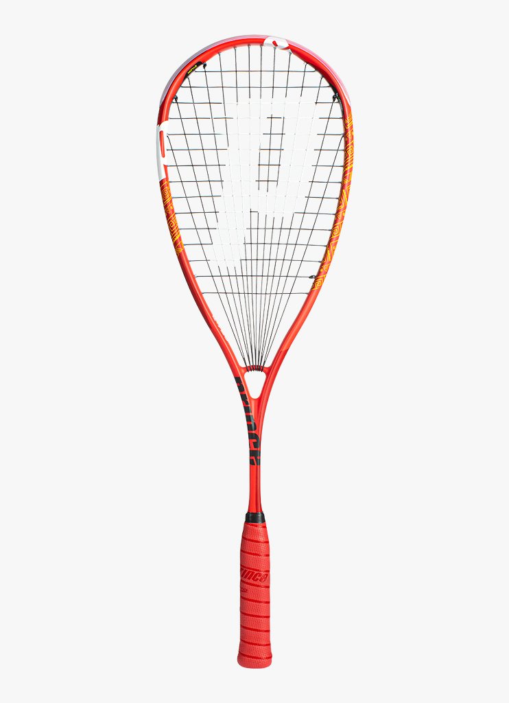 Prince Phoenix Pro 750 2.0 squash racket in red — Power Ring throat power racket