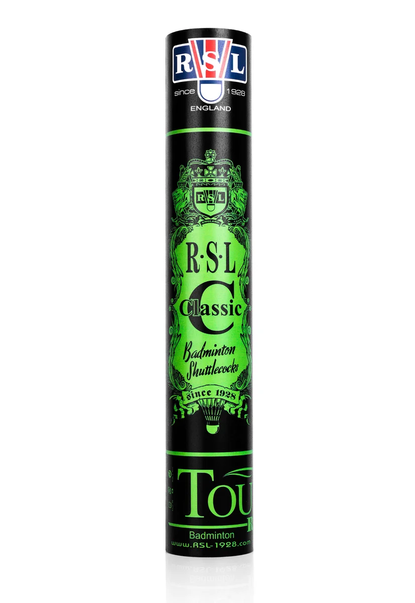 RSL Classic Tourney premium goose feather shuttlecocks tube
