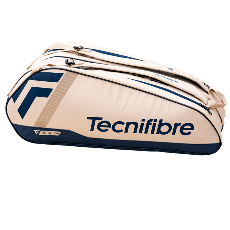 Tecnifibre Tour Endurance 6R squash racket bag in navy and beige