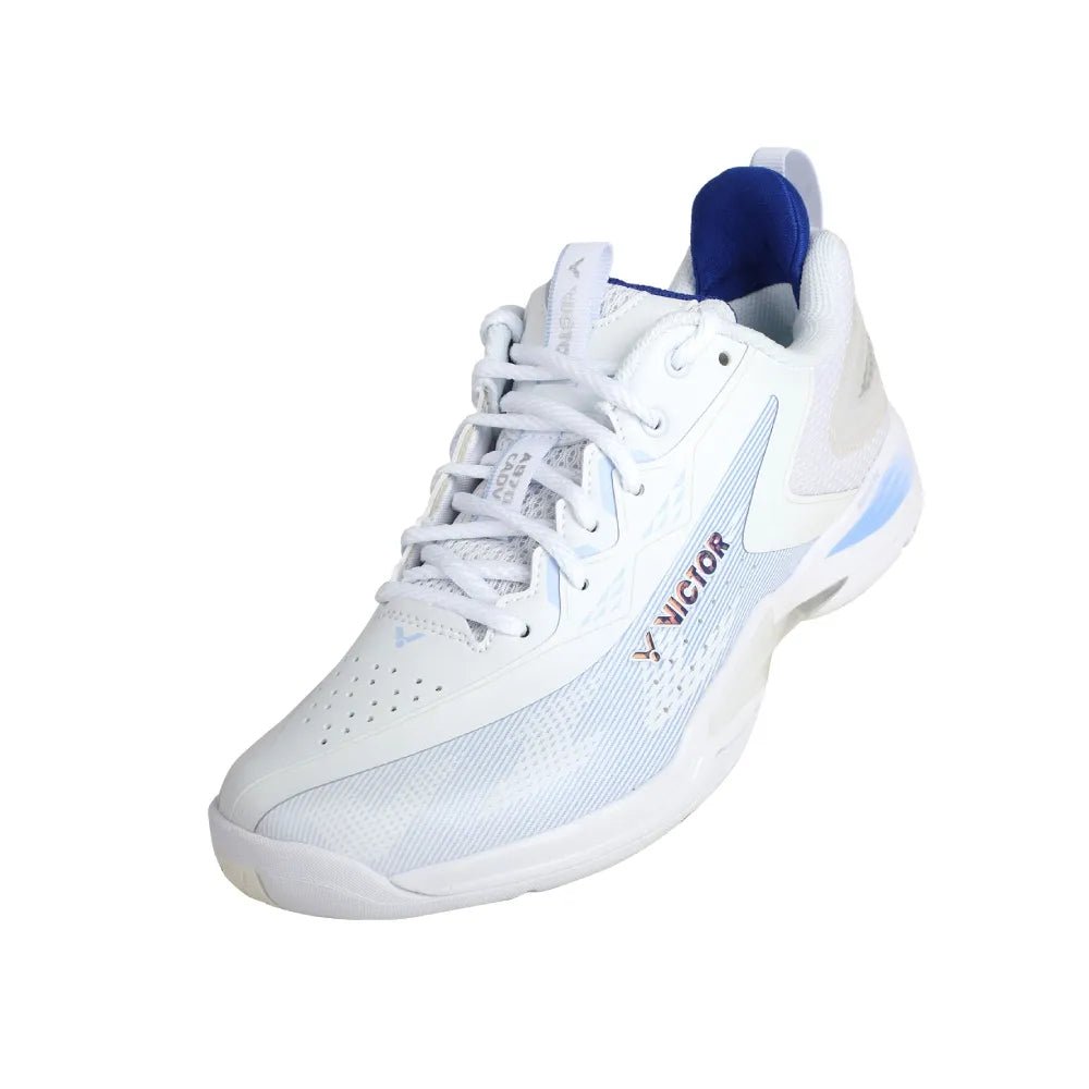 Victor A970cADV badminton shoe in white — NitroLite flagship all-round court shoe