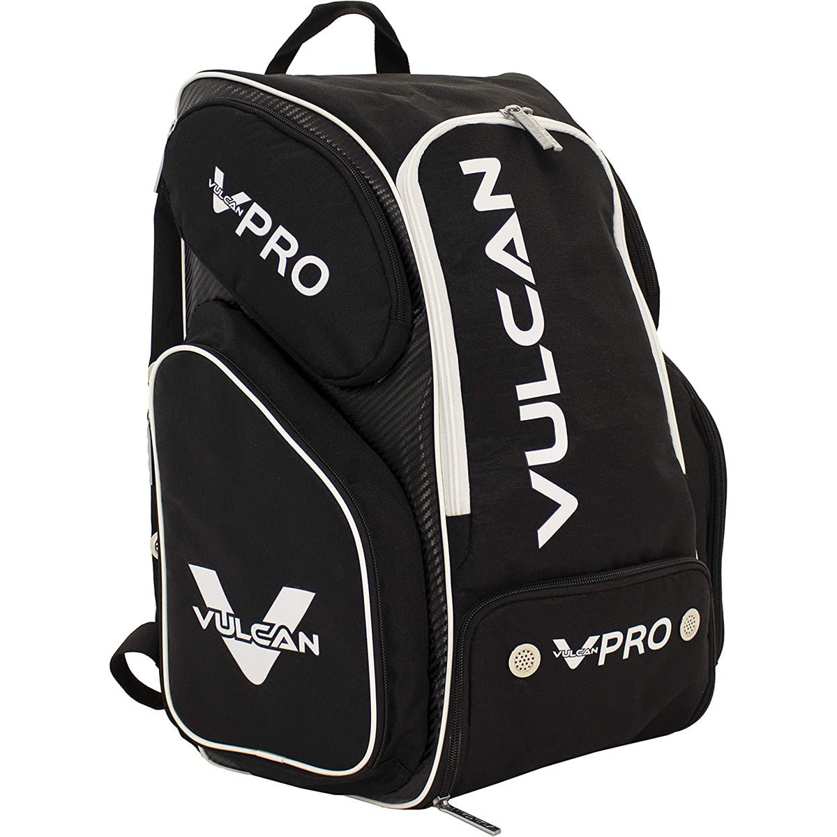 Vulcan VPRO pickleball backpack in black and white ripstop
