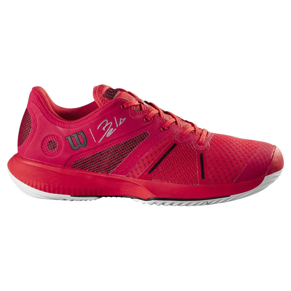 Wilson Bela Pro padel shoe with circular Optimum Grip vortex outsole