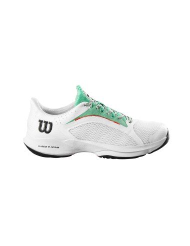 Wilson Hurakn 2.0 women's padel shoe in white, side view